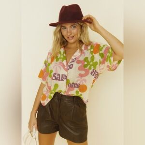 SABO Colorful Graphic Buttoned Shirt size 6